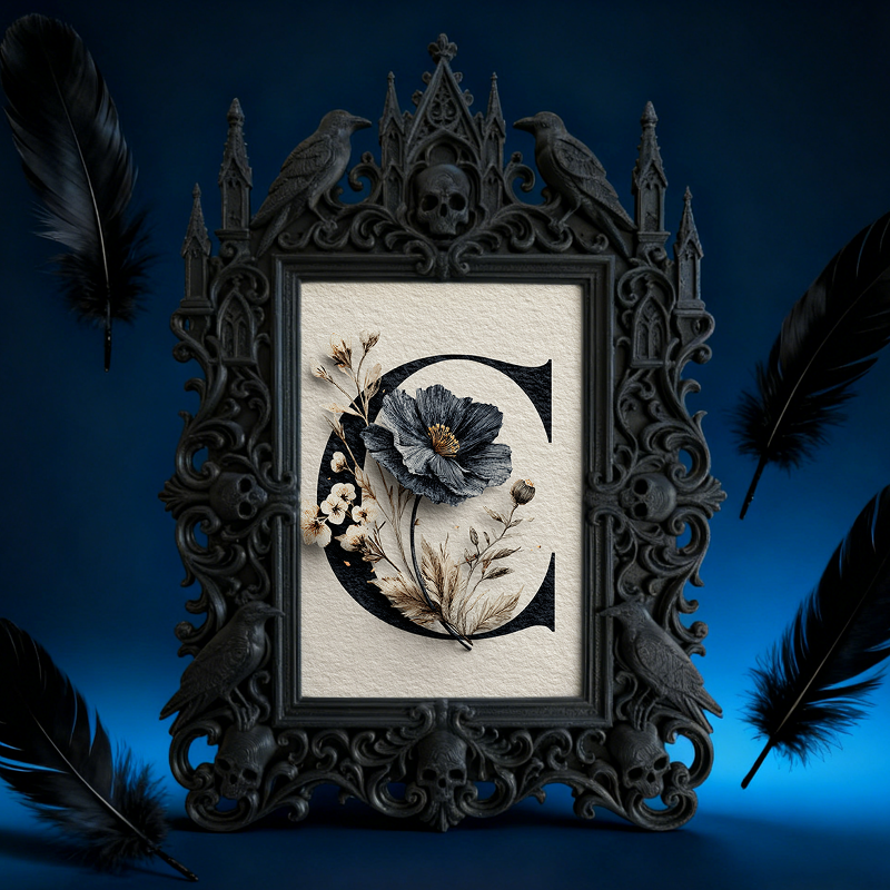 Fast-moving Gothic Dark-style Photo Frame | Gothic Wine Bottle Label Shop Decor, Photo Ornament, Dual-use Display, Retro Plastic Frame