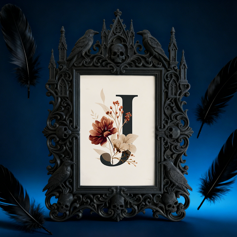 Style-essential Gothic Dark-style Photo Frame | Gothic Vintage Vinyl Record Shop Decor, Photo Ornament, Wall/Table Dual-use, Eco-friendly Fr