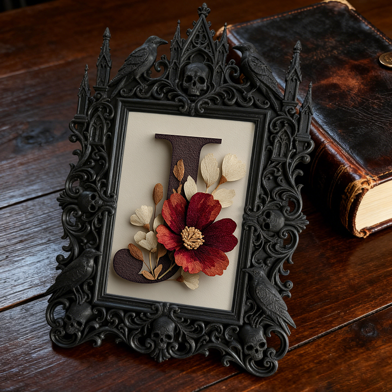 Must-own Gothic Dark-style Photo Frame | Dark Art Tattoo Studio Reception Decor, Photo Ornament, Wall-mountable & Tabletop, Slim Frame