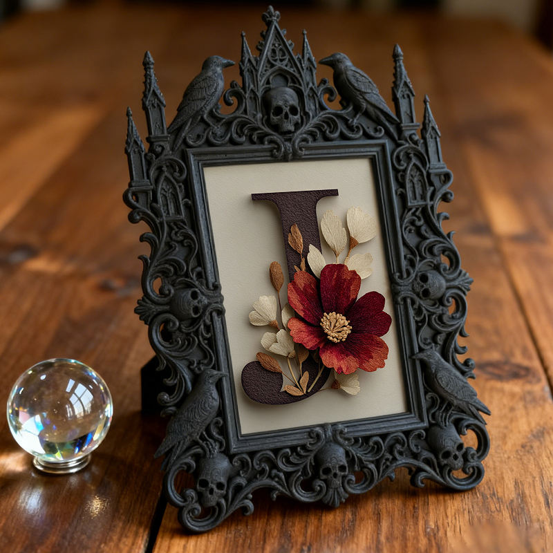Must-own Gothic Dark-style Photo Frame | Dark Art Tattoo Studio Reception Decor, Photo Ornament, Wall-mountable & Tabletop, Slim Frame