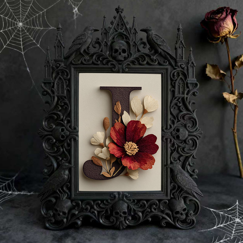 Must-own Gothic Dark-style Photo Frame | Dark Art Tattoo Studio Reception Decor, Photo Ornament, Wall-mountable & Tabletop, Slim Frame