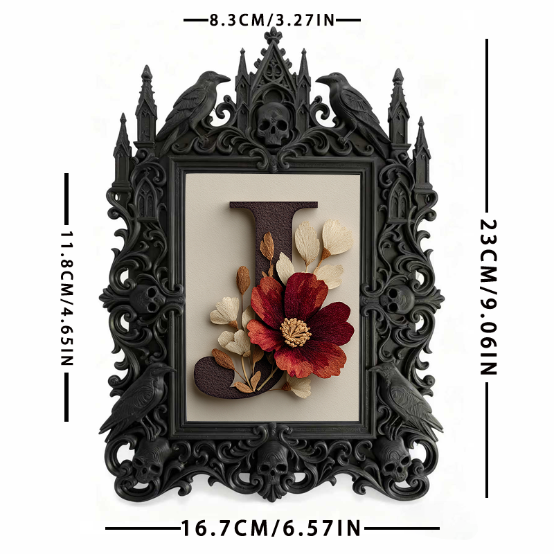 Must-own Gothic Dark-style Photo Frame | Dark Art Tattoo Studio Reception Decor, Photo Ornament, Wall-mountable & Tabletop, Slim Frame