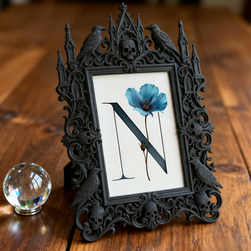 Customer-loved Gothic Dark-style Photo Frame | Vampire-themed Caf茅 Menu Board Decor, Photo Ornament, Dual-use Display, Sturdy Frame