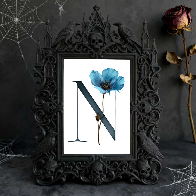 Customer-loved Gothic Dark-style Photo Frame | Vampire-themed Caf茅 Menu Board Decor, Photo Ornament, Dual-use Display, Sturdy Frame
