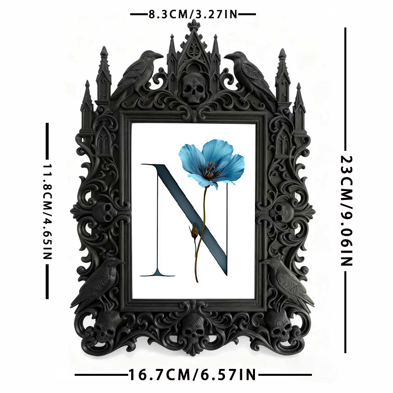 Customer-loved Gothic Dark-style Photo Frame | Vampire-themed Caf茅 Menu Board Decor, Photo Ornament, Dual-use Display, Sturdy Frame