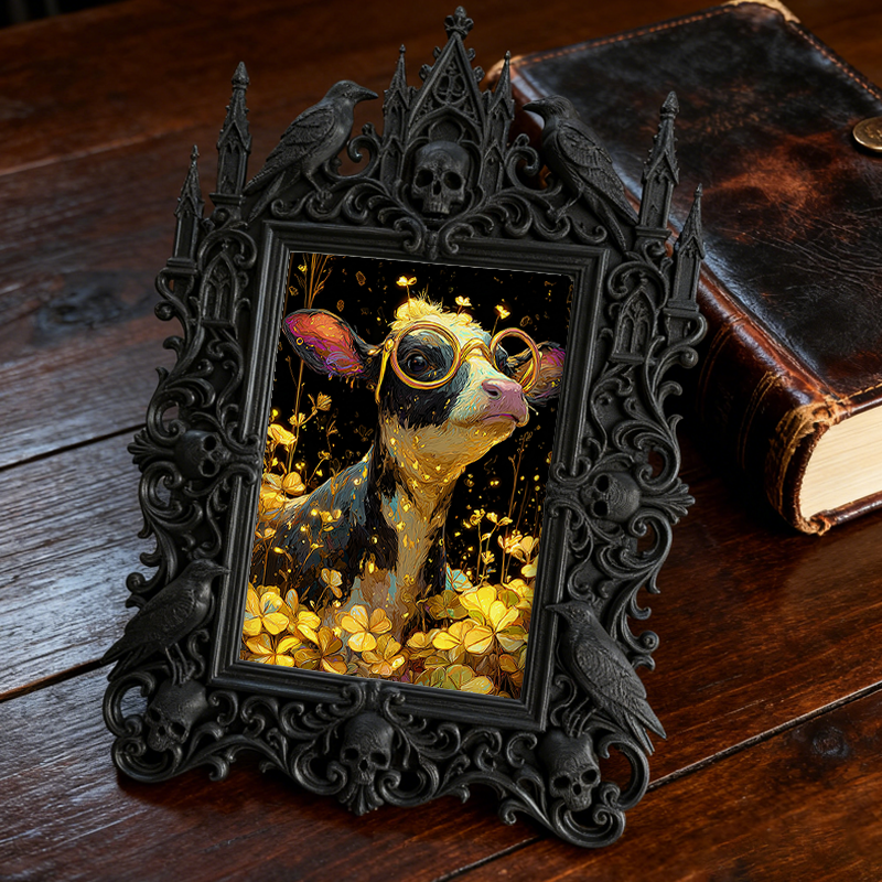 Limited-drop Gothic Dark-style Photo Frame | Occult Astrology Chart Shop Decor, Photo Ornament, Wall-mountable & Tabletop, Collectible Frame