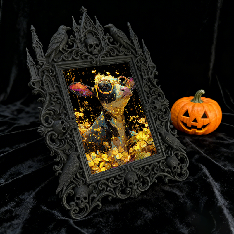 Limited-drop Gothic Dark-style Photo Frame | Occult Astrology Chart Shop Decor, Photo Ornament, Wall-mountable & Tabletop, Collectible Frame