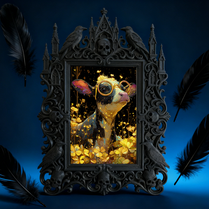 Limited-drop Gothic Dark-style Photo Frame | Occult Astrology Chart Shop Decor, Photo Ornament, Wall-mountable & Tabletop, Collectible Frame