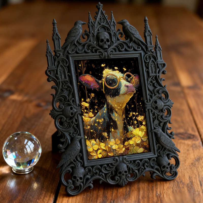 Limited-drop Gothic Dark-style Photo Frame | Occult Astrology Chart Shop Decor, Photo Ornament, Wall-mountable & Tabletop, Collectible Frame