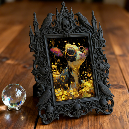 Limited-drop Gothic Dark-style Photo Frame | Occult Astrology Chart Shop Decor, Photo Ornament, Wall-mountable & Tabletop, Collectible Frame