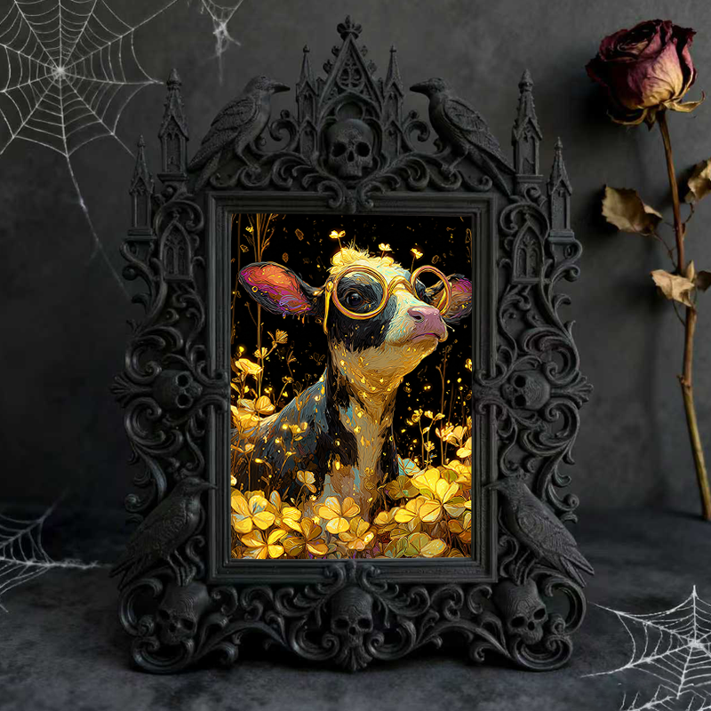 Limited-drop Gothic Dark-style Photo Frame | Occult Astrology Chart Shop Decor, Photo Ornament, Wall-mountable & Tabletop, Collectible Frame