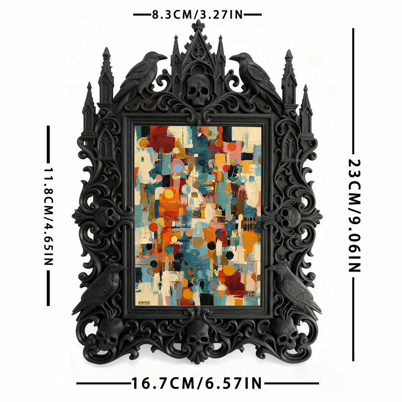 Hard-to-get Gothic Dark-style Photo Frame | Werewolf-themed Camping Gear Shop Decor, Photo Ornament, Wall/Table Dual-use, Rustic Frame