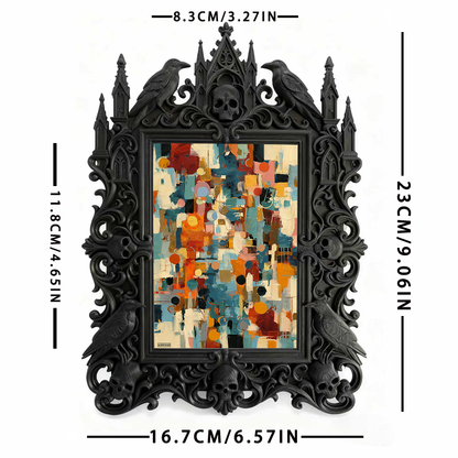 Hard-to-get Gothic Dark-style Photo Frame | Werewolf-themed Camping Gear Shop Decor, Photo Ornament, Wall/Table Dual-use, Rustic Frame
