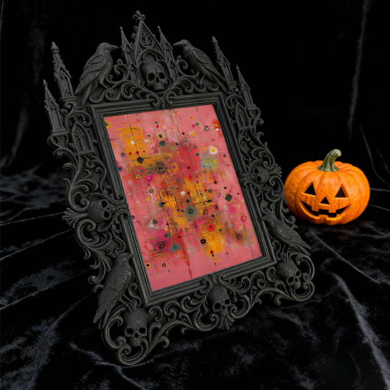 Pinterest-popular Gothic Dark-style Photo Frame | Gothic Brow Lamination Studio Decor, Photo Ornament, Wall-mountable & Tabletop, High-gloss
