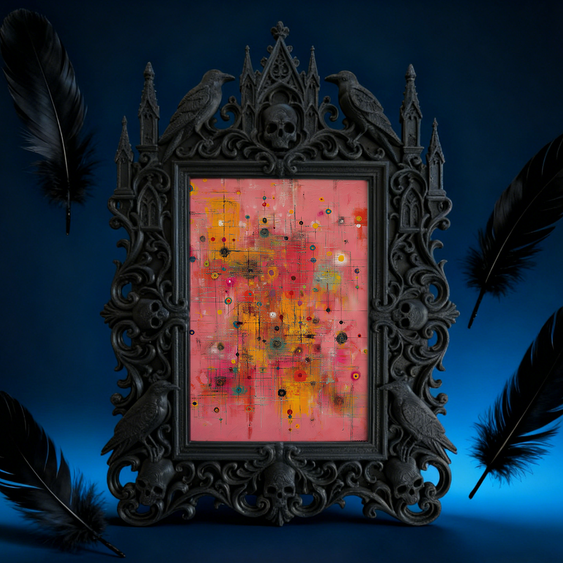 Pinterest-popular Gothic Dark-style Photo Frame | Gothic Brow Lamination Studio Decor, Photo Ornament, Wall-mountable & Tabletop, High-gloss