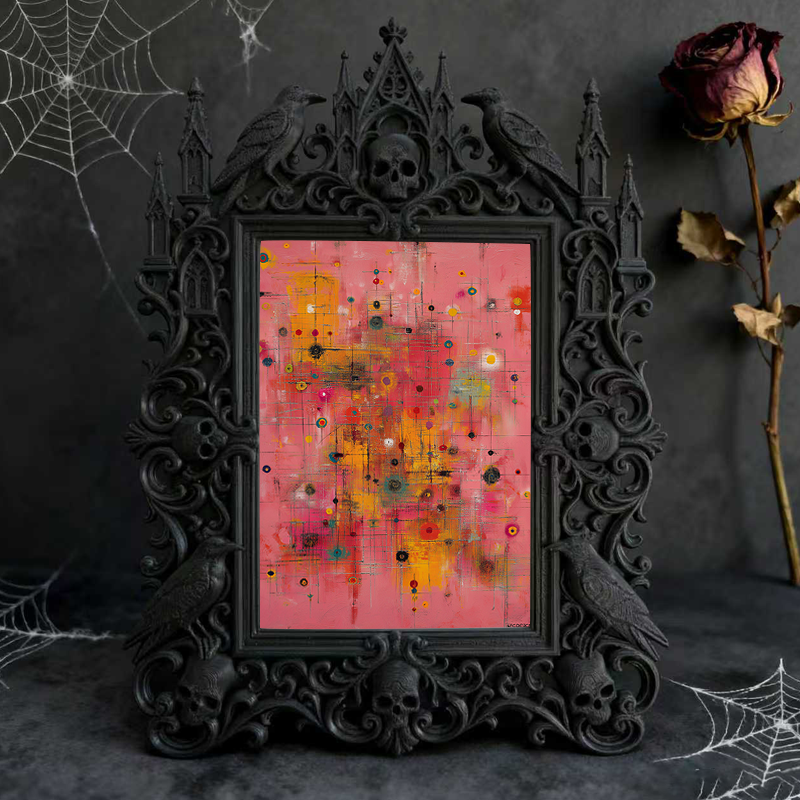 Pinterest-popular Gothic Dark-style Photo Frame | Gothic Brow Lamination Studio Decor, Photo Ornament, Wall-mountable & Tabletop, High-gloss