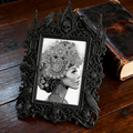 Classy-dark Gothic Dark-style Photo Frame | Dark Academia Book Repair Shop Decor, Photo Ornament, Wall-mountable & Tabletop, Practical Frame