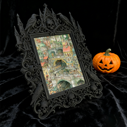 Tough-dark Gothic Dark-style Photo Frame | Gothic Motorcycle Accessory Shop Decor, Photo Ornament, Dual-use Display, Wear-resistant Frame