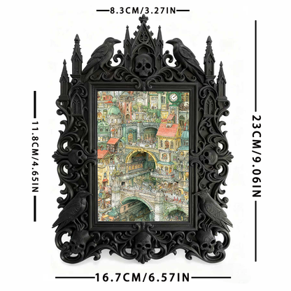 Tough-dark Gothic Dark-style Photo Frame | Gothic Motorcycle Accessory Shop Decor, Photo Ornament, Dual-use Display, Wear-resistant Frame