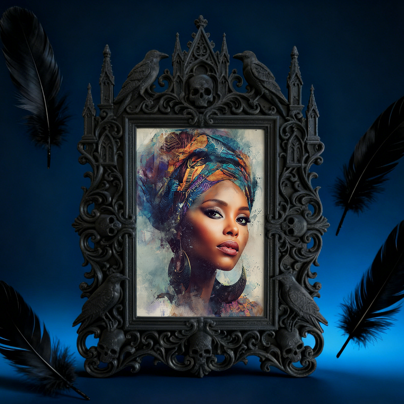 Collector-fave Gothic Dark-style Photo Frame | Vintage Horror Movie Poster Shop Decor, Photo Ornament, Wall/Table Dual-use, Display-grade Fr