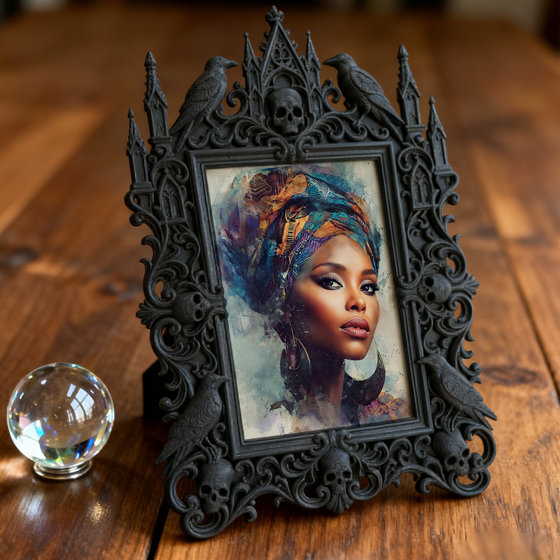 Collector-fave Gothic Dark-style Photo Frame | Vintage Horror Movie Poster Shop Decor, Photo Ornament, Wall/Table Dual-use, Display-grade Fr