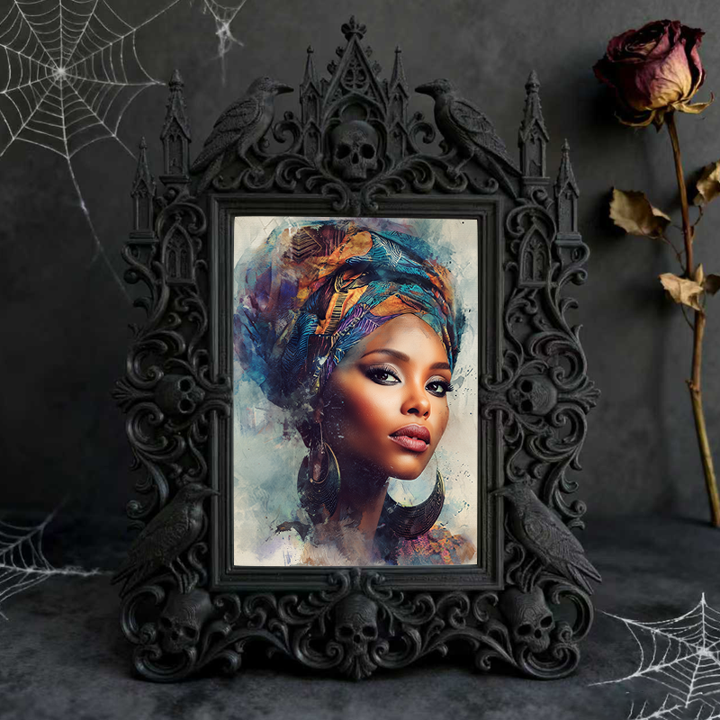 Collector-fave Gothic Dark-style Photo Frame | Vintage Horror Movie Poster Shop Decor, Photo Ornament, Wall/Table Dual-use, Display-grade Fr