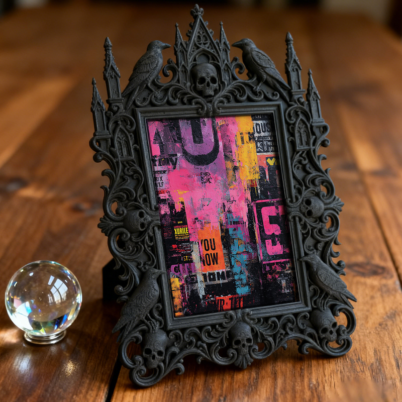 Adorable-dark Gothic Dark-style Photo Frame | Gothic Handmade Pet Toy Shop Decor, Photo Ornament, Dual-use Display, Cute Frame