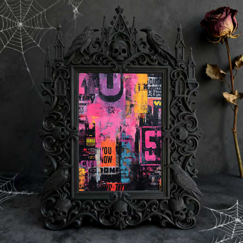 Adorable-dark Gothic Dark-style Photo Frame | Gothic Handmade Pet Toy Shop Decor, Photo Ornament, Dual-use Display, Cute Frame