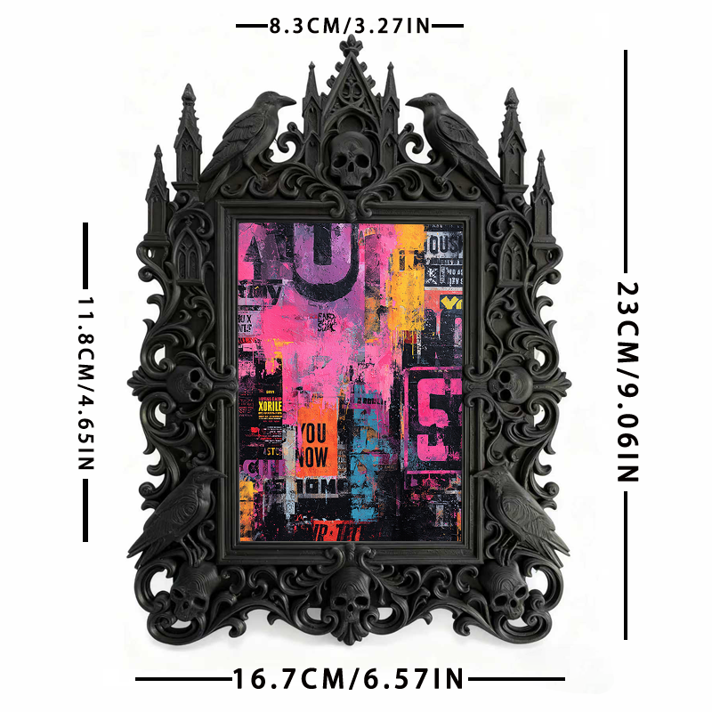 Adorable-dark Gothic Dark-style Photo Frame | Gothic Handmade Pet Toy Shop Decor, Photo Ornament, Dual-use Display, Cute Frame