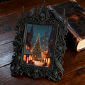 Bestselling-hit Gothic Dark-style Photo Frame | Halloween Haunted House Selfie Spot Decor, Photo Ornament, Wall-mountable & Tabletop, Lightw