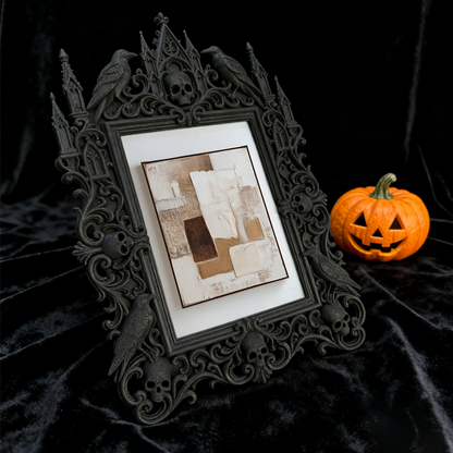 Quick-sell Gothic Dark-style Photo Frame | Punk Rock Band Concert After-party Decor, Photo Ornament, Dual-use Display, Retro Plastic Frame