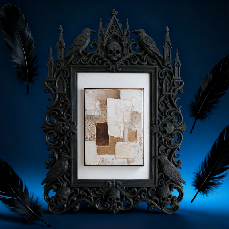 Quick-sell Gothic Dark-style Photo Frame | Punk Rock Band Concert After-party Decor, Photo Ornament, Dual-use Display, Retro Plastic Frame
