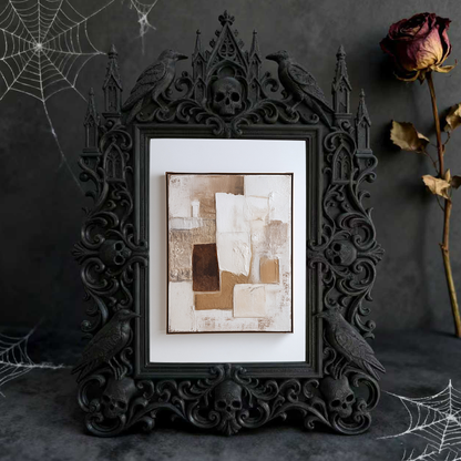 Quick-sell Gothic Dark-style Photo Frame | Punk Rock Band Concert After-party Decor, Photo Ornament, Dual-use Display, Retro Plastic Frame