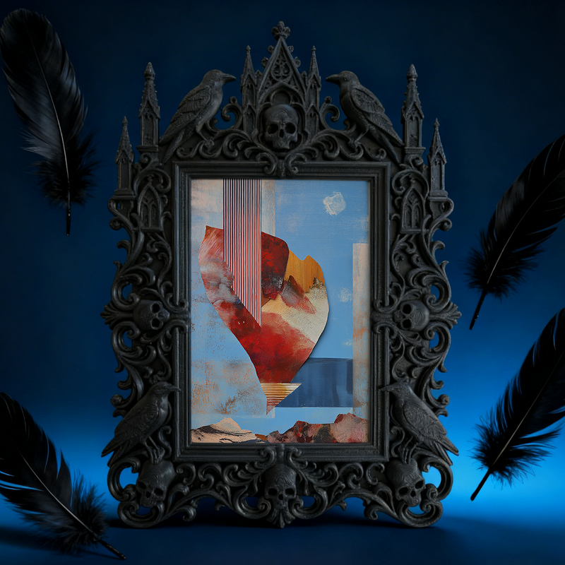 Trend-leading Gothic Dark-style Photo Frame | Gothic Wedding Bridal Shower Decor, Photo Ornament, Wall/Table Dual-use, Eco-friendly Frame