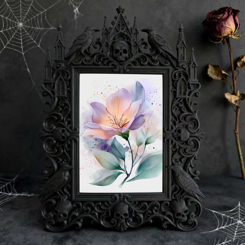 Exclusive-release Gothic Dark-style Photo Frame | Occult Herbalism Workshop Decor, Photo Ornament, Wall-mountable & Tabletop, Collectible Fr