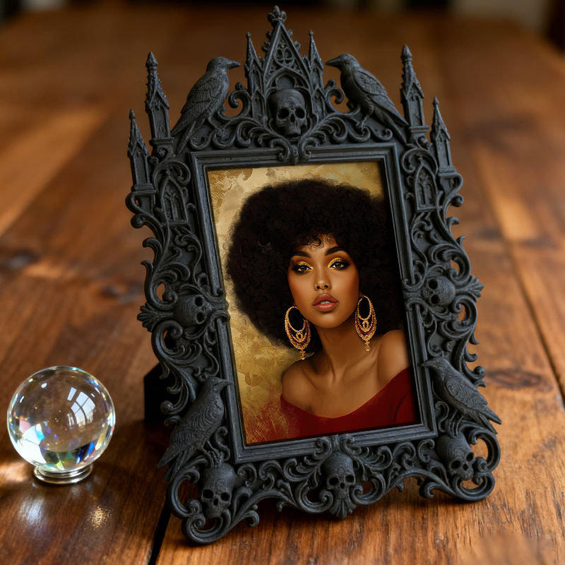 Rare-treasure Gothic Dark-style Photo Frame | Vampire Cosplay Convention Decor, Photo Ornament, Wall/Table Dual-use, Artistic Frame