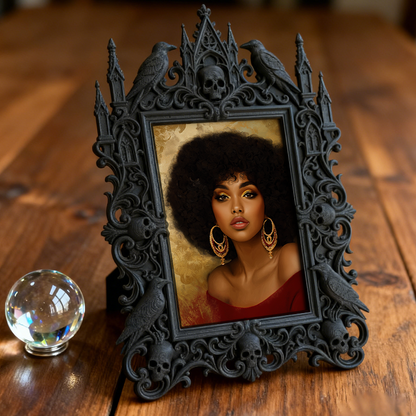 Rare-treasure Gothic Dark-style Photo Frame | Vampire Cosplay Convention Decor, Photo Ornament, Wall/Table Dual-use, Artistic Frame