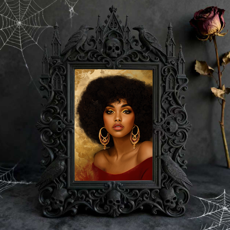 Rare-treasure Gothic Dark-style Photo Frame | Vampire Cosplay Convention Decor, Photo Ornament, Wall/Table Dual-use, Artistic Frame