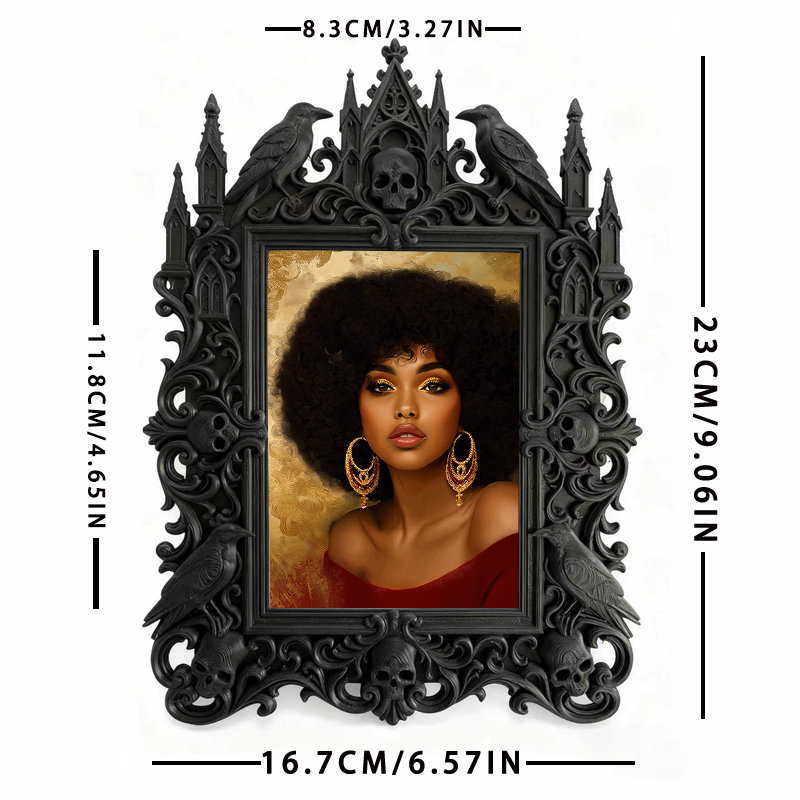 Rare-treasure Gothic Dark-style Photo Frame | Vampire Cosplay Convention Decor, Photo Ornament, Wall/Table Dual-use, Artistic Frame