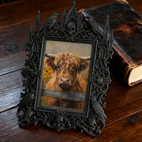 Elegant-gothic Gothic Dark-style Photo Frame | Dark Art Exhibition Opening Decor, Photo Ornament, Wall-mountable & Tabletop, Elegant Frame