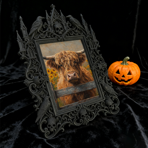 Elegant-gothic Gothic Dark-style Photo Frame | Dark Art Exhibition Opening Decor, Photo Ornament, Wall-mountable & Tabletop, Elegant Frame
