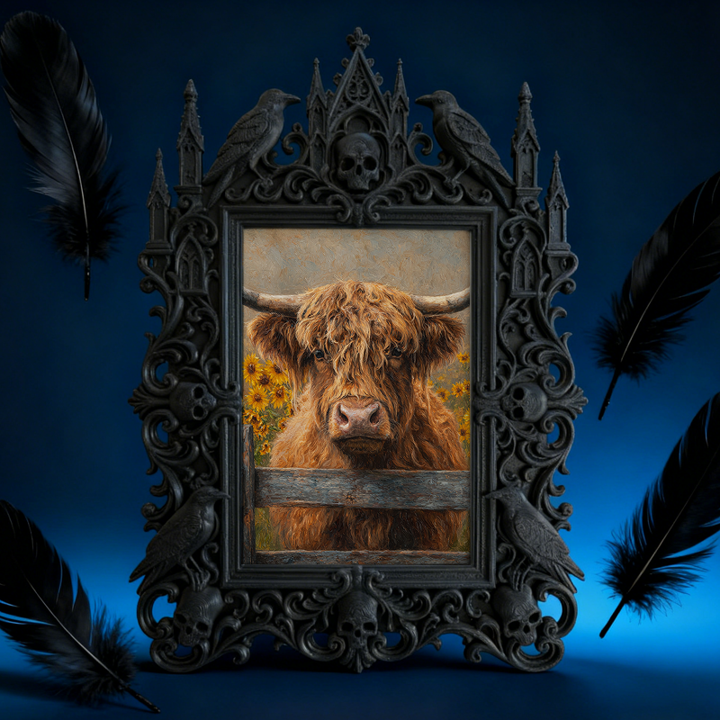 Elegant-gothic Gothic Dark-style Photo Frame | Dark Art Exhibition Opening Decor, Photo Ornament, Wall-mountable & Tabletop, Elegant Frame