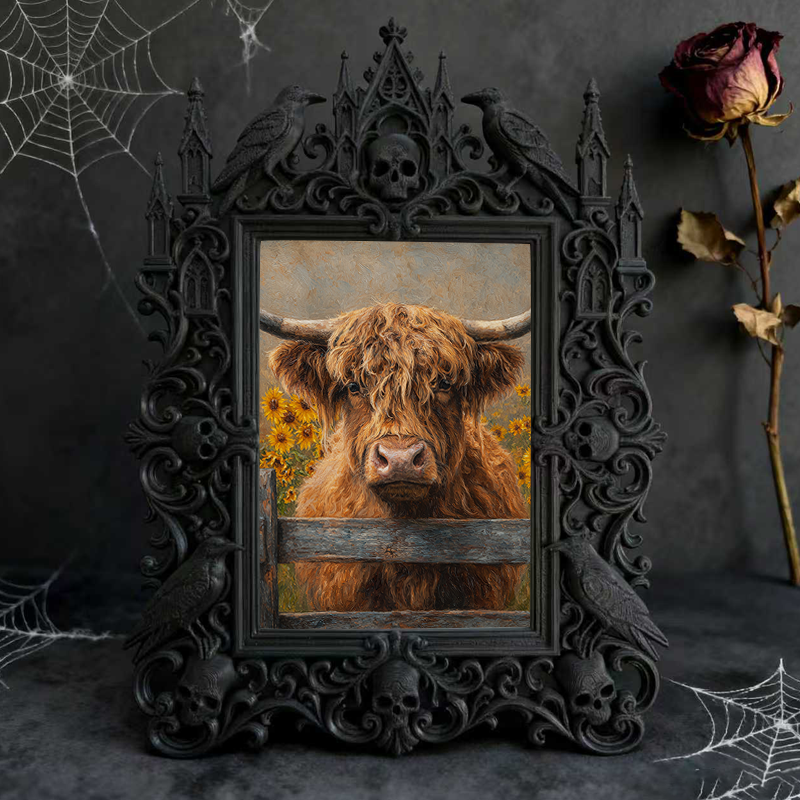 Elegant-gothic Gothic Dark-style Photo Frame | Dark Art Exhibition Opening Decor, Photo Ornament, Wall-mountable & Tabletop, Elegant Frame