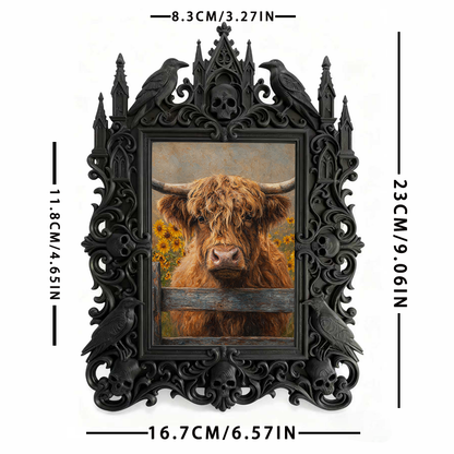 Elegant-gothic Gothic Dark-style Photo Frame | Dark Art Exhibition Opening Decor, Photo Ornament, Wall-mountable & Tabletop, Elegant Frame