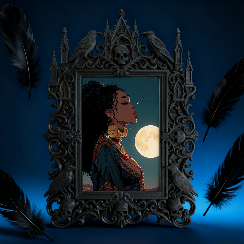 Collector-essential Gothic Dark-style Photo Frame | Vintage Horror Comic Convention Decor, Photo Ornament, Wall/Table Dual-use, Display-grad