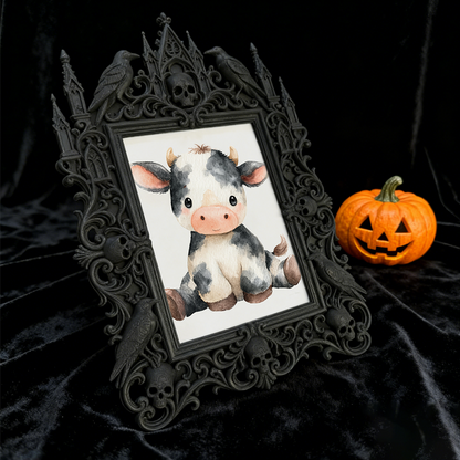 Cute-gothic Gothic Dark-style Photo Frame | Gothic Pet Halloween Costume Contest Decor, Photo Ornament, Dual-use Display, Cute Frame