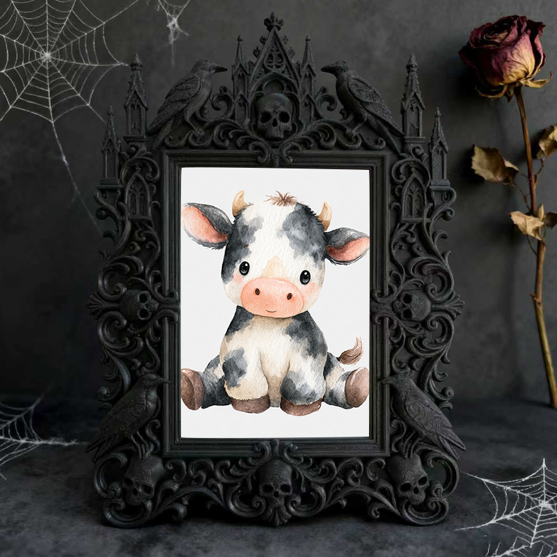 Cute-gothic Gothic Dark-style Photo Frame | Gothic Pet Halloween Costume Contest Decor, Photo Ornament, Dual-use Display, Cute Frame