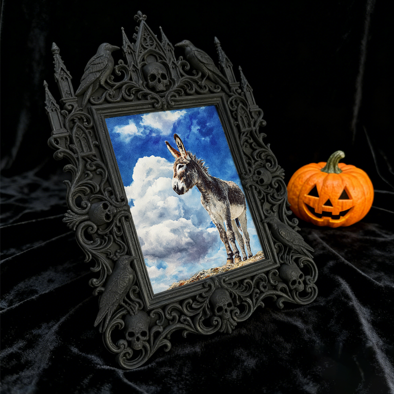 Top-choice Gothic Dark-style Photo Frame | Dark Academia Dorm Desk Decor, Photo Ornament, Wall/Table Dual-use, Durable Frame