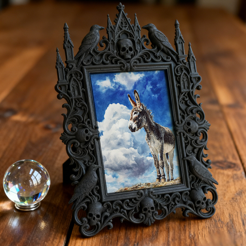 Top-choice Gothic Dark-style Photo Frame | Dark Academia Dorm Desk Decor, Photo Ornament, Wall/Table Dual-use, Durable Frame