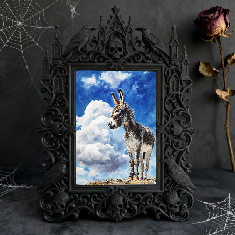 Top-choice Gothic Dark-style Photo Frame | Dark Academia Dorm Desk Decor, Photo Ornament, Wall/Table Dual-use, Durable Frame